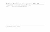 Printer Protocol Interpreter TGL™ - Элайтс · a TEC® Printer Protocol Interpreter Thermal Series Printers. ... Printronix Customer Support Center ... T5000r User’s Manual