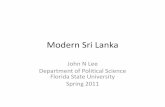 Modern Sri Lanka - Florida State Universitymyweb.fsu.edu/jnl08/resources/Asian-Secy-Studies/Modern-Sri-Lanka.pdfModern Sri Lanka John N Lee Department of Political Science ... •1983