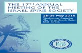 THE 17TH ANNUAL MEETING OF THE ISRAEL SPINE SOCIETYspine.org.il/wp-content/uploads/2016/05/AdvA_Spine-17th... · 2016-05-17 · The 17th annual meeting of the Israel Spine Society