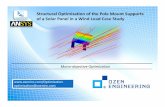 04 Solar Panel Wind Load FSI Optimization Case … panel wind load fsi optimization.pdf · OVERVIEW 1. Problem Definition -Optimization of a Pole Mount Supports of a Solar Panel under