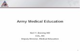 Army Medical Education - Touro California Student Life MILITARY CLUB... · 1 Army Medical Education Nori Y. Buising MD ... •Neurology and Child Neuro ... (step 1/step 2) USMLE Step