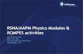 RSNA/AAPM Physics Modules & ROMPES .RSNA/AAPM Physics Modules & ROMPES activities Eric Gingold, PhD