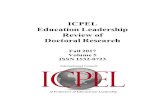 ICPEL Education Leadership Review of Doctoral Research · The Education Leadership Review of Doctoral Research ... Education Leadership Review of Doctoral ... Thomson & Scott, 2013).