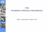 TTX Pandemic Influenza Simulations · Humanitarian crisis. Area Affected ... will consider in developing approaches to communicating in ... risk communications obligations and expectations