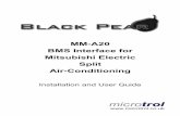 MM-A20 BMS Interface for Mitsubishi Electric Split Air ... · BMS Interface for Mitsubishi Electric Split ... this manual. Make all connections ... Fn 6 Write Single Register