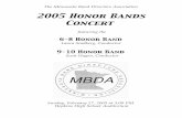 2005 Honor Bands Concert Honor Band Program.pdf · Remington Roper Bb CLARINET Claire Nelson Jaclyn Eiselt Christina Szarkowski Evelyn Rwema ... TRUMPET Sam Callahan Joe Thomas Betsy