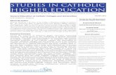 STUDIES IN CATHOLIC HIGHER EDUCATION · 3 General Education at Catholic Colleges and Universities by Kimberly C. Shankman Pope Benedict XVI, in his 2008 address to U.S. …