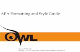 APA Formatting and Style Guide - UNCW Faculty and Staff ...people.uncw.edu/mcdaniela/APA writing tips.pdf · APA Formatting and Style Guide Purdue OWL staff ... • Double-space reference