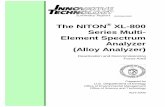 The NITON XL-800 Series Multi- Element Spectrum Analyzer ...€¦ · DOE/EM-0530 The NITON® XL-800 Series Multi-Element Spectrum Analyzer (Alloy Analyzer) Deactivation and Decommissioning