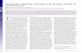 Earthquake triggering and large-scale geologic storage … · Earthquake triggering and large-scale geologic storage of carbon dioxide Mark D. Zobacka,1 and Steven M. Gorelickb Departments