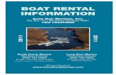 BOAT RENTAL INFORMATION - Cave Run Lake Kentucky · BOAT RENTAL INFORMATION ... Includes one ﬁ shing boat at no extra expense. ALL HOUSE BOATS INCLUDE ... be removed from the boat