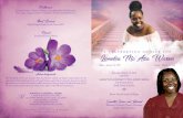 Pallbearers · 2018-04-01 · Her memories will live on forever in the hearts of her family; parents, Melissa (Latravis) Fields, Hampton, SC and LaMarcus …
