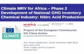 Climate MRV for Africa Phase 2 Development of National … · used in the manufacture of fertilisers and explosives. ... Ammonia oxidation is the source of N 2 ... data from individual
