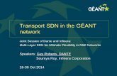 Transport SDN in the GÉANT network - Internet2 · Transport SDN in the GÉANT network Joint Session of Dante and Infinera: Multi-Layer SDN for Ultimate Flexibility in R&E Networks