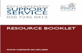 RESOURCE BOOKLET - Royal College of Psychiatrists · BMA British Medical Association ... This resource booklet gives information on organisations and ... quality and safe service.