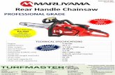 Rear Handle Chainsaw - Turfmaster Chainsaw MAR-MCV3100S.pdf · –Our Neodymium magnet rotor is an excellent example or our engineers ... braking system. ... Super easy starting system.