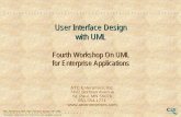 User Interface Design with UML - omg.org€¦ · •Use case based and risk driven ... •Use UML class diagram ... •Automatically create UI analysis model structure from use case