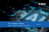 AI Creates Value - dahuasecurity.com · (Google CEO Sundar Pichai, Oct, 2016) Factors in AI Development 1. Data Capacity The amount of data stored in global datacenters will