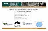 Repair of In-Service HDPE Water Distribution Pipe · Prepared for Teaching & Educational Purposes Only; No Other Use Permitted 1 Repair of In-Service HDPE Water Distribution Pipe