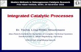 Integrated Catalytic Processes - FHI · Çmore efficient (in situ) use of energy ... Integrated Catalytic Processes –Lecture Outline ... No Reaction (Da = 0)