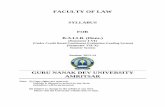 FACULTY OF LAW - Guru Nanak Dev Universitygndu.ac.in/syllabus/201314/LAWS/BA LLB HONS CBCEGS SEMESTE… · B.A.LLB. (Hons.) (Semester I-VI) ... 9.1 Interpretation of Statutes 9.2