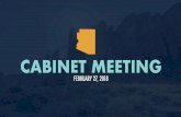 CABINET MEETING - azgovernor.gov · ‣ Honoring our Veterans ... MVD Oﬃce at 51st Ave. and Indian school in Phoenix serving about 800 customers per ... PROVIDING LOVING …