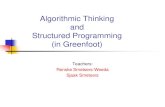 Algorithmic Thinking and Structured Programming (in … · Algorithmic Thinking and Structured Programming ... Finish assignment 1 Begin assignment 2 ... Java is an Object Oriented
