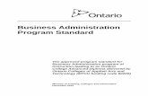 Business Administration Program Standard · college’s articulation agreements with other institutions or professional associations. . Business Administration Program Standard ...