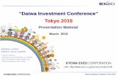 “Daiwa Investment Conference” Tokyo 2018 - exeo.co.jp .Daiwa Investment Conference Tokyo 2018