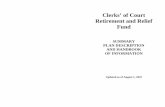 Clerks’ of Court Retirement and Relief Fund Manual/Clerks Retirement... · Clerks’ of Court Retirement and Relief Fund SUMMARY PLAN DESCRIPTION AND HANDBOOK OF INFORMATION Updated