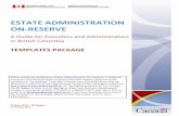 ESTATE ADMINISTRATION ON RESERVE - LSS€¦ · Please review the publication, Estate Administration On‐Reserve: A Guide for ... C4 Cover letter to AANDC ...