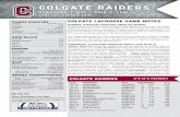 COLGATE RAIDERSgocolgateraiders.com.s3.amazonaws.com/documents/... · eked out an anguishing 6-5 decision over Colgate on March 15. Anthony Abbadessa scored twice for the Raiders,