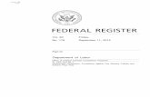 Department of Labor - GPO · Vol. 80 Friday, No. 176 September 11, 2015 Part III Department of Labor Office of Federal Contract Compliance Programs 41 CFR Part 60–1 Government Contractors