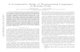 A Comparative Study of Programming Languages in ... - … · A Comparative Study of Programming Languages ... the design of a programming language is the result of ... pattern matching