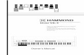 Hammond XK-3 Owner's Manual · Model :- Owner’s Manual *# 1 Thank you, and congratulations on your choice of a Hammond XK-3. In order to get the most out of this instrument for