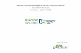 Rhode Island Department of Transportation Quarterly Report FFY16 Q8 PR… · Rhode Island Department of Transportation Quarterly Report January – March 2016 April 29, 2016 . V2