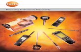 Measuring Instruments For Velocity - Test Meter · enough to have good starting qualities and is ... Practical measuring instruments for velocity ... testo 400 The reference measuring