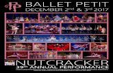 NUTCRACKER - balletpetit.com · NUTCRACKER 39th ANNUAL PERFORMANCE Chabot College Performing Arts Center - 2:00 PM and 7:00 PM Saturday and Sunday - Tickets $25.00 adults, 20.00 child/sr.