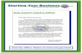 Starting Your Business - erie.gov · Tax Information  New York State Department of Taxation and Finance General: Publication 20, “New York State Tax Guide …