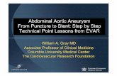 Abdominal Aortic Aneurysm From Puncture to Stent: …summitmd.com/pdf/pdf/endo_lecture3_01.pdf · Columbia University Medical Center The Cardiovascular Research Foundation Abdominal