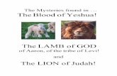 The Blood of Yeshua! The Lamb of God, of Aaron, for email · 2 The Mysteries found in … The Blood of Yeshua! The Lamb of God, of Aaron, of the tribe of Levi! and The LION of Judah!