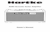 ACR5 Acoustic Guitar Amplifier - images.static-thomann.de · 4 Introduction Congratulations on your purchase of the Hartke ACR5 Acoustic Guitar Amplifier. The Hartke ACR5 series faithfully