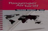 training extract 2005 - Passenger Air Tariff: Supplying ... · training extract 2005 Edition 4 training extract Edition 4 Passenger Air Tariff Published by: For information please