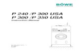 P 240 /P 300 USA P 300 /P 350 USA -  · P 240 /P 300 USA P 300 /P 350 USA Instruction Manual ... (P 300 USA) P 300 (P 350 USA) 703867-13-0 ... 3.1 P 240 with/without Slimsorba