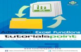 About the Tutorial - tutorialspoint.com · Advanced Excel Functions iii 23. NEGBINOMDIST Function ...