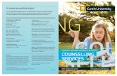 COUNSELLING AND DISABILITY SERVICES ... - Curtin … · COUNSELLING SERVICES TO MAKE AN APPOINTMENT ... time-management, stress management, exam anxiety, balancing demands of work,