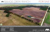 RANGE CREEK RANCH FOR SALE Creek Ranch... · DFW RECREATIONAL RANCH ... according to Residential Strategies, Inc. in Dallas. Production builders are looking further afield to secondary