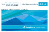 Exemplars - Alberta Education · Exemplars Mathematics 30-1 Diploma Examinations Program. ... numbers and the use of the letter W to represent the set of whole numbers.