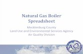 Natural Gas Boiler Spreadsheet - Mecklenburg County · 2017-05-30 · Natural Gas Boiler Spreadsheet ... divided by a unit weight, volume, distance, ... These spreadsheets use emission