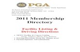 2011 Membership Directory - neny.pga.com · 2011 Membership Directory Facility Listing & ... Greenwich, NY 12835 Fax # (518) 692-9179 Director of Golf: William Wigand III (Apprentice)